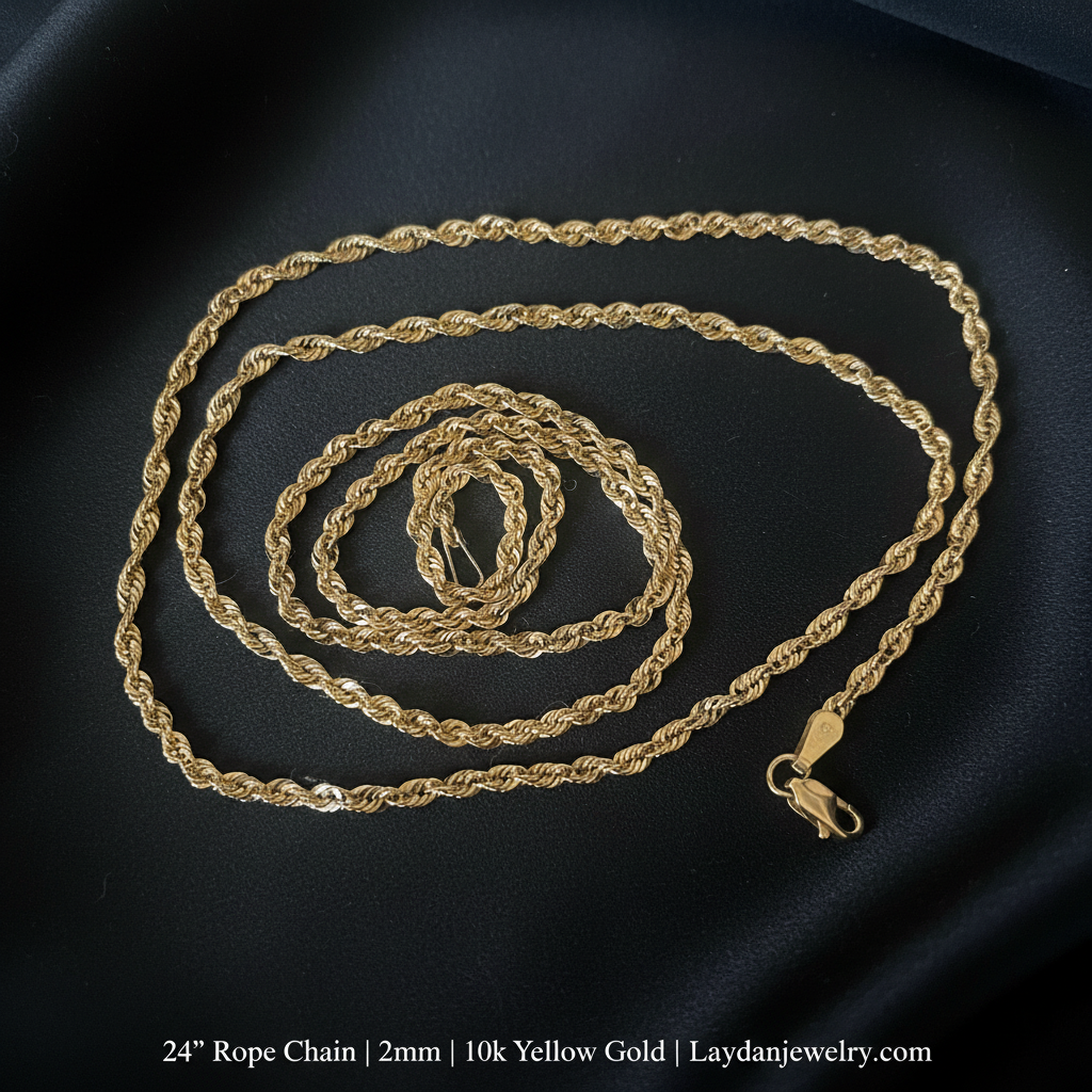 24" Rope Chain - Luxury Dark with Description