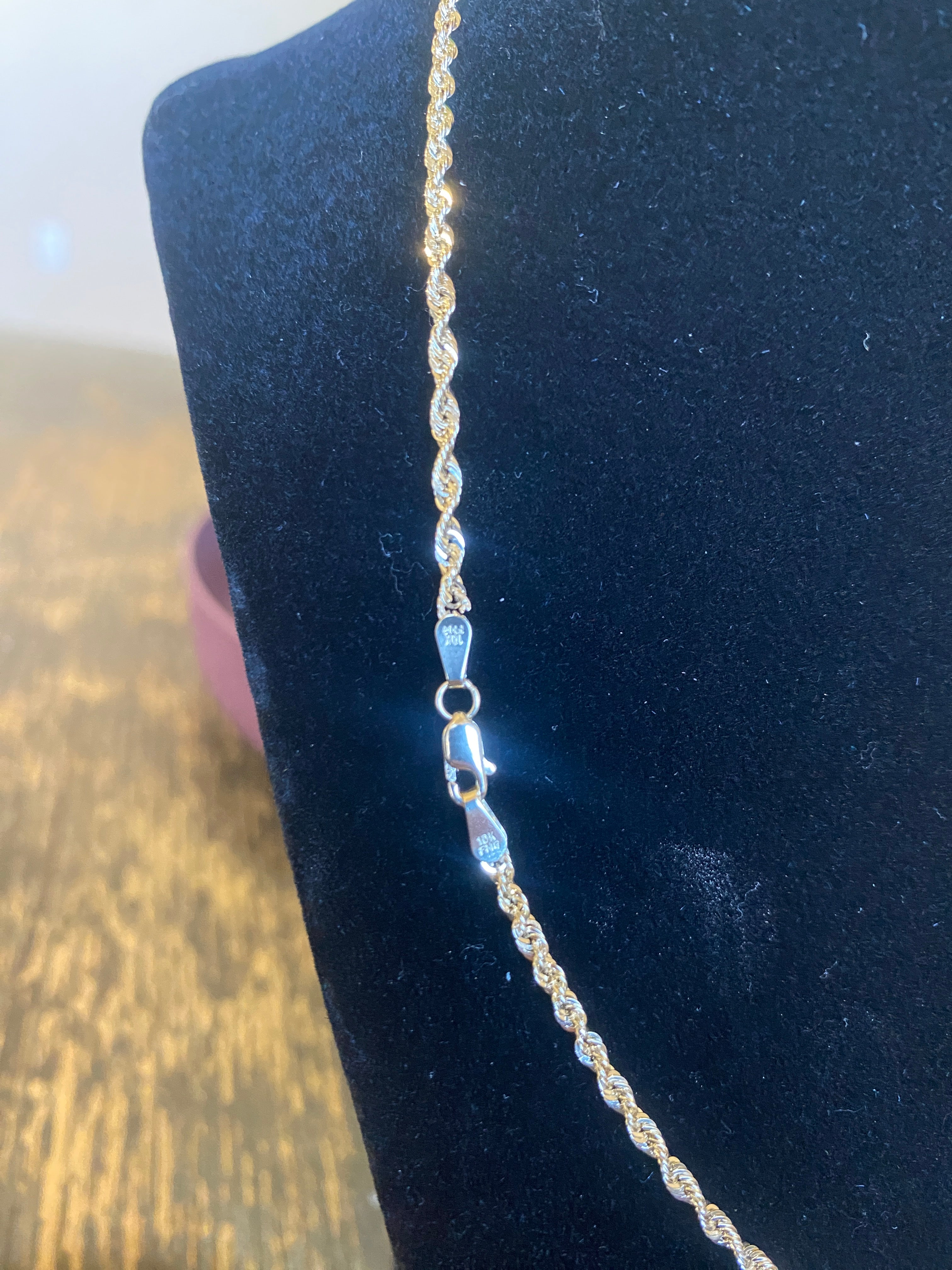 Rope chain 18in 2mm 10k yellow gold