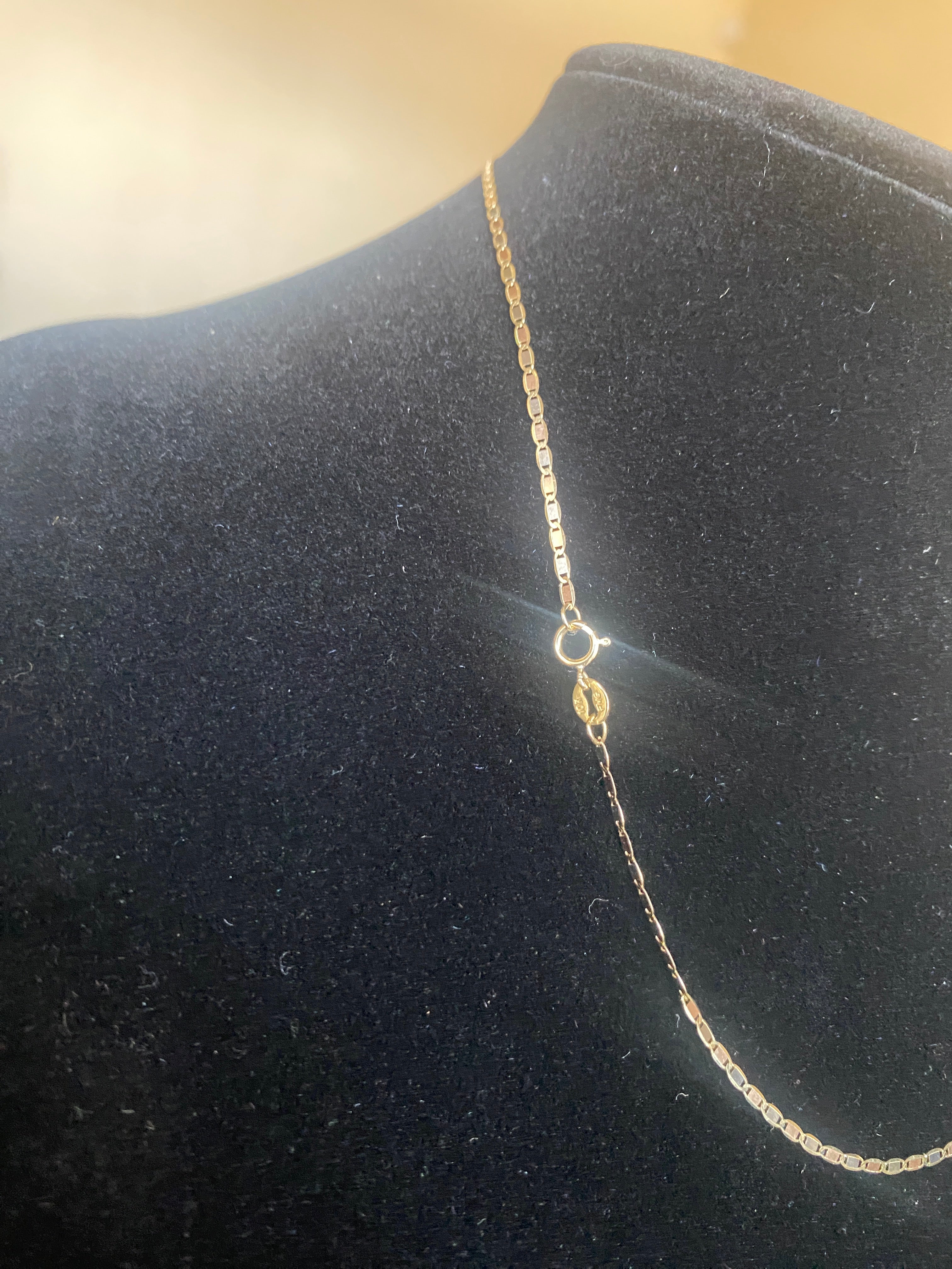 16” 1.5mm 3 tone 10k solid flat Valentino link