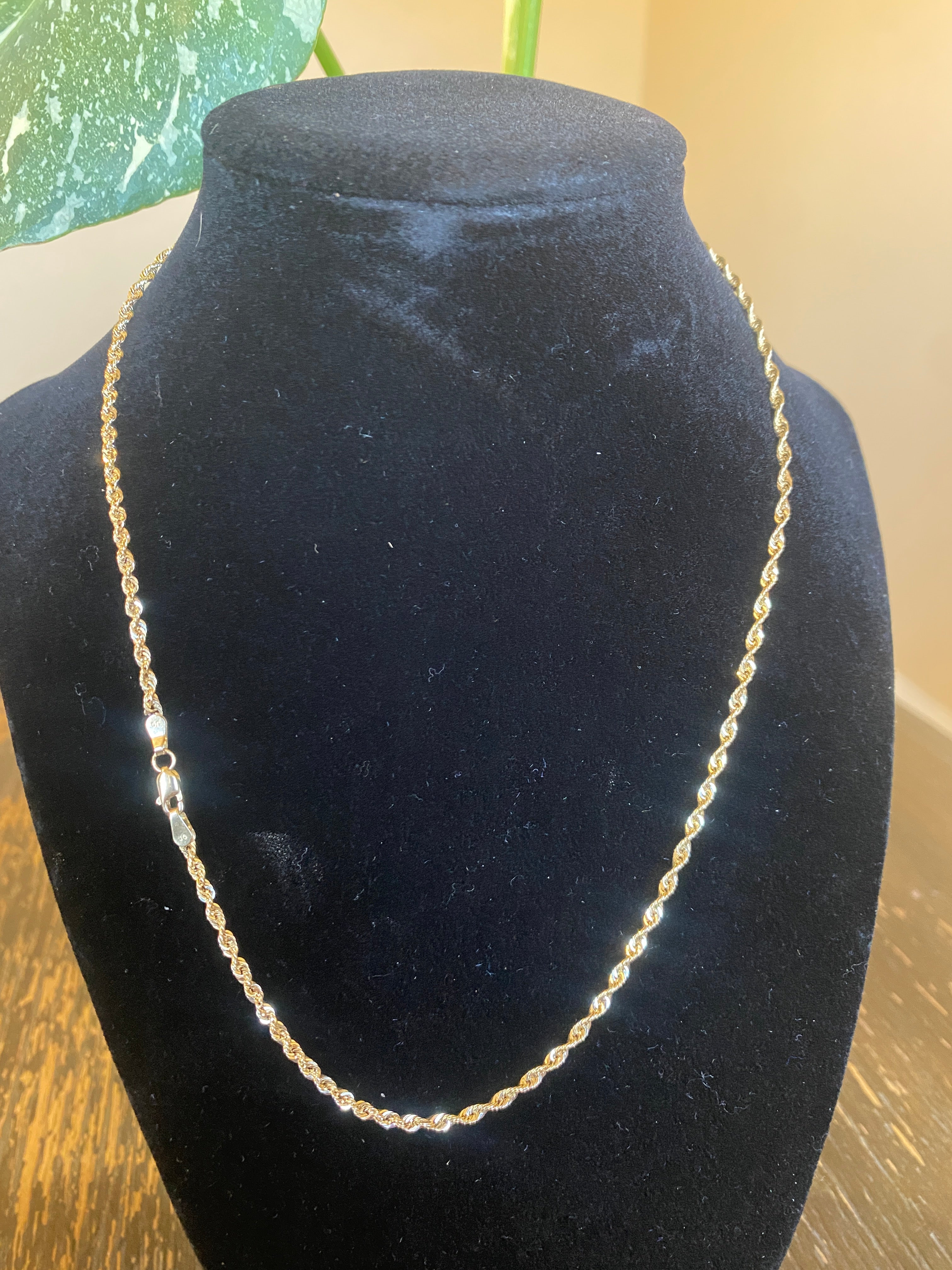 Rope chain 18in 2mm 10k yellow gold