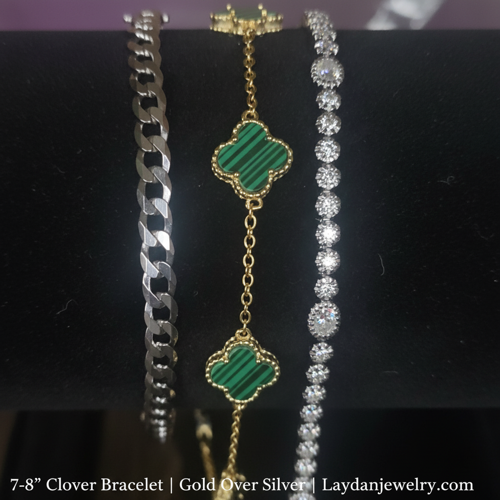 7-8" Clover Bracelet - Luxury Dark with Description