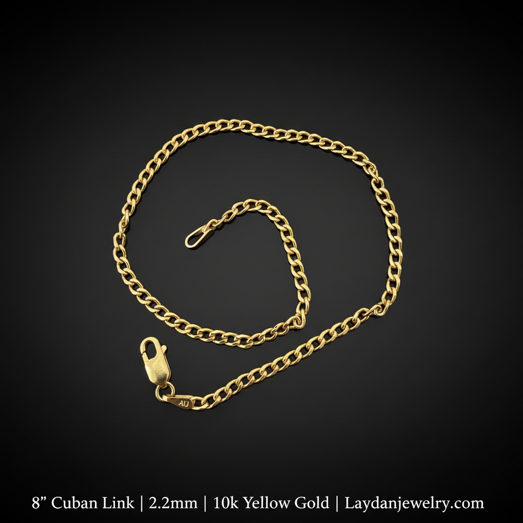 8" Cuban Link - Luxury Dark with Description